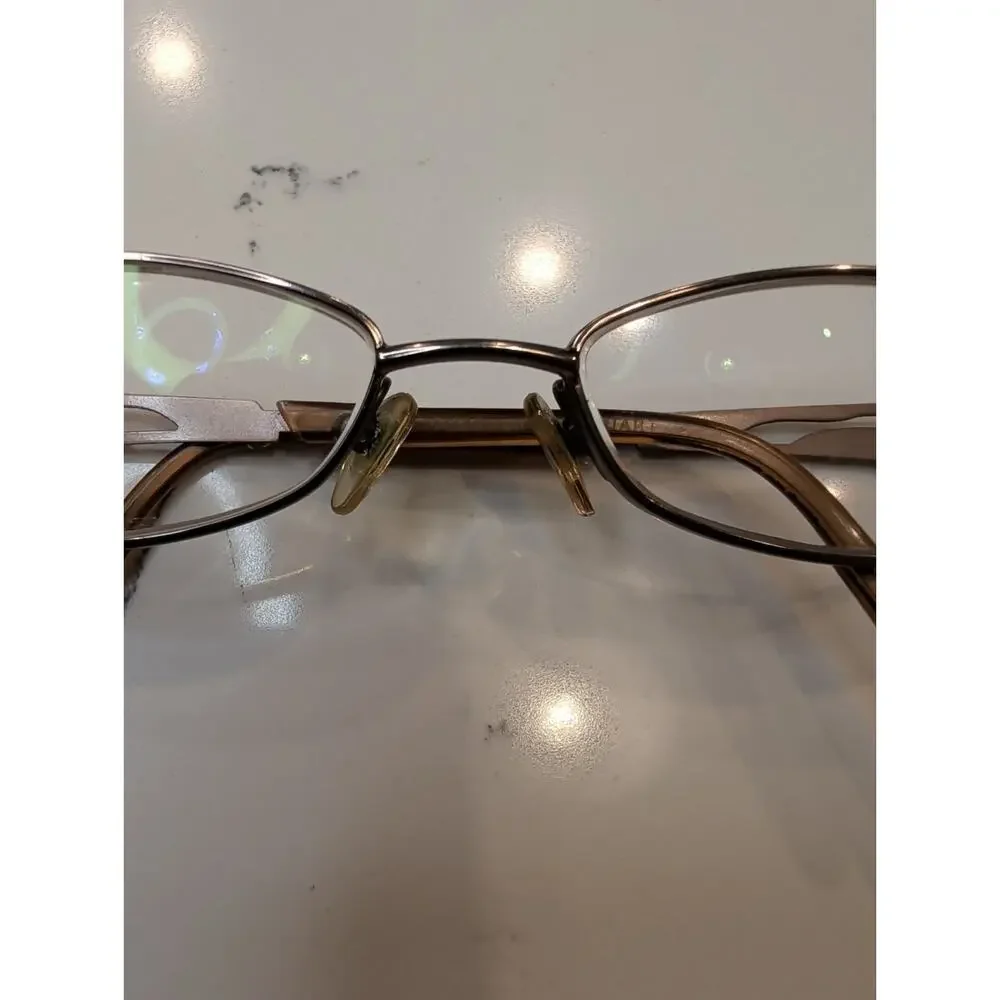 Jill Stuart Women’s Eyeglasses Frame Gold Metal Oval Braided Wire Temple Rx-Able